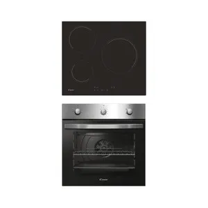 Pack placa radiante CH63CC/4U2 + horno MF CANDY PCI27XCH63CC/4U, Inox, clasificación energética: A, capacidad: 65L, A+, A: 59,5cm, H: 59,5cm, F: 56,8cm.