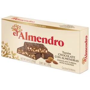 EL ALMENDRO Turrón de chocolate con almendras 250 g.