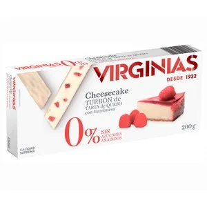 VIRGINIAS Turrón de cheesecake sin azúcares añadidos VIRGINIAS 250 g.