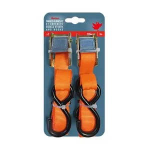 Lote de 2 cinchos de transporte 25mm, AUCHAN.