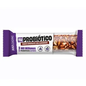 JUSTLOADING Barrita chocolate con almendras y probióticos 40 gr.