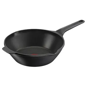 Wok aluminio vitrificado con interior antiadherente apta para inducción, 28cm,TEFAL.