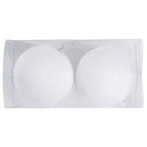Set de 2 bolas nieve 12cm en caja transparente, ACTUEL.