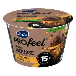 VALIO Profeel protein Mousse de chocolate y naranaja con alto contenido en proteinas 150 g.