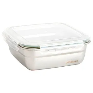 Hermético rectangular BIDASOA de 1,8 litros, inox de 18,3x5x6,8cm.