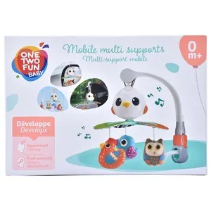 Móvil Carrusel Musical de Pajaritos para cuna o carro de bebé, relajante y desarrollo cognitivo +0 Meses ONE, TWO FUN Baby
