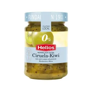 HELIOS Mermelada de ciruela y kiwi diet con stevia, sin azúcares añadidos y sin gluten 280 g.