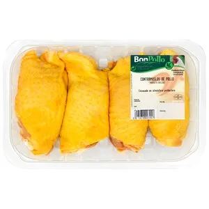 BONPOLLO Contramuslos con piel de pollo amarillo gallego Bandeja