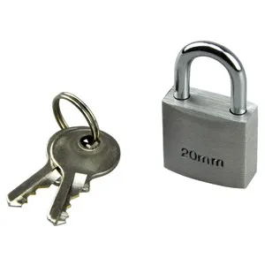 Candado de aluminio de 20 milímetros, nivel seguridad 2, PRODUCTO ALCAMPO.