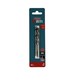 2 brocas para metal de 6 mm, ALCAMPO.