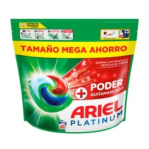 ARIEL Detergente en capsulas + extra poder quitamanchas 60ds