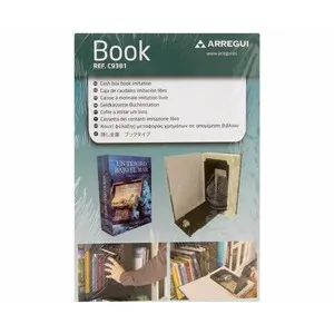 Caja de caudales con forma de libro, 222x154x44mm. ARREGUI.