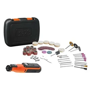 Multi-herramienta rotativa 7,2V, 53 accesorios y maletín, BLACK + DECKER BCRT8IK-XJ.