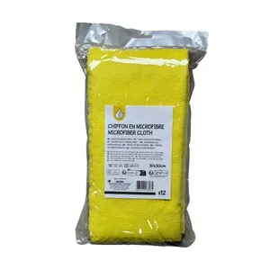 Pack de 12 bayetas de microfribra 30x30cm, AUCHAN.
