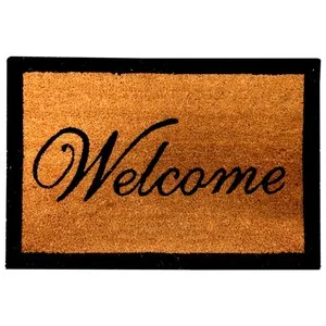 ACTUEL Felpudo (40 x 60 cm) de fibra de coco, con el mesaje "Welcome".