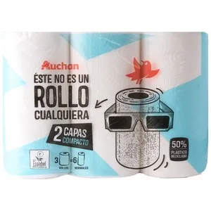 PRODUCTO ALCAMPO Papel de cocina compacto de doble capa con certificado Ecolabel 3 uds.
