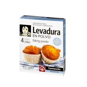 CARMENCITA Impulsor de bollería, gasificante 4 sobres 60 g.