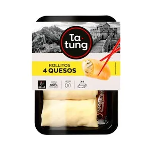 TA-TUNG Rollitos de primavera a los 4 quesos, listos para calentar y comer TA-TUNG 240 g.