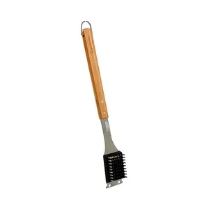 Cepillo barbacoa inox madera de 44cm GARDEN STAR.