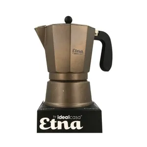 Cafetera italiana convencional con capacidad de 3 tazas, no apta para inducción, Etna IDEALCASA.