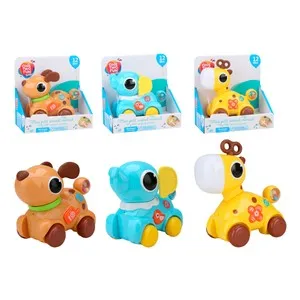 Mi pequeño animal Musical con rueda, ayuda al desarrollo sensorial, modelos surtidos +12 Meses ONE, TWO FUN Baby