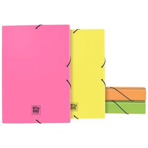 Carpetas formato caja de 5 cm, surtido de colores pastel fluorescente, B&B.