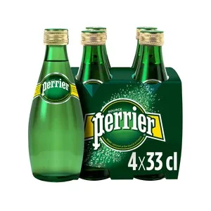 PERRIER Agua mineral con gas pack de 4 uds.x 33 cl.