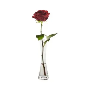 Jarrón de vidrio flor de 18 centímetros, ACTUEL.
