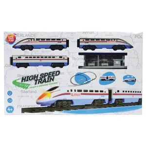 Circuito eléctrico de tren de alta velocidad, con luz y sonidos, ONE TWO FUN ALCAMPO.