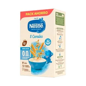 NESTLÉ Papilla de 8 cereales, a partir de 6 meses 480 g.