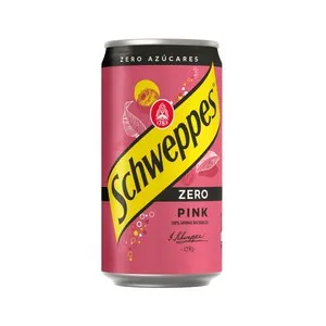 SCHWEPPES Zero pink Tónica en formato lata 25 cl.