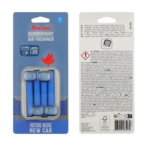 Ambientador para el coche clip fragancia a coche nuevo, AUCHAN.