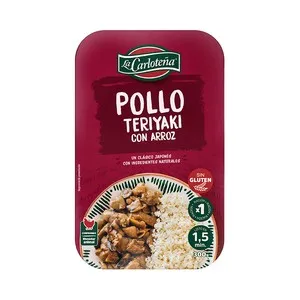 LA CARLOTEÑA Pollo teriyaki con arroz, listo para calentar y comer 300 g.