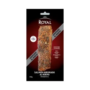 ROYAL Salmon ahumado al horno a la pimienta 125 g.