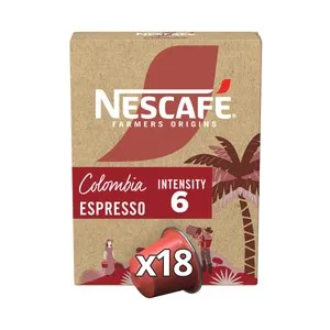 NESCAFÉ Café en cápsulas espresso Colombia Farmers Origins 18 uds,