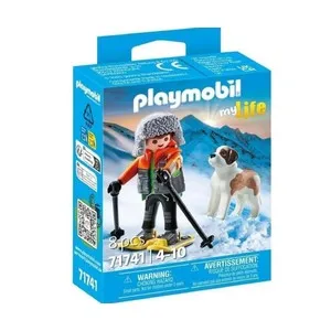 Senderista con San Bernardo PLAYMOBIL.