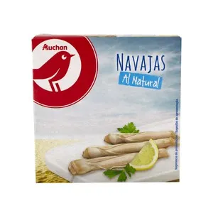 PRODUCTO ALCAMPO Navajas Chilenas al natural lata de 63 g.