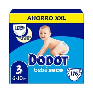 DODOT Bebé-seco Pañales talla 3 (6-10 kg) 176 uds.