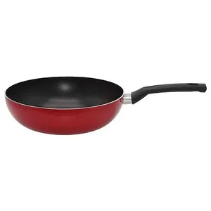 Wok aluminio de 28cm, apto para vitro, color rojo, ACTUEL.