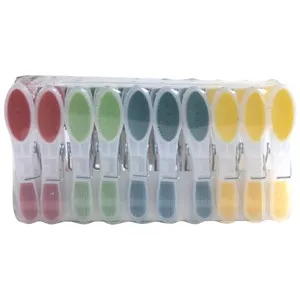 Set de 20 pinzas de tender de colores fabricadas en plástico bimaterial, ACTUEL.