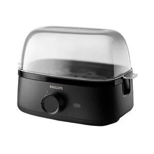 Cuece huevos PHILIPS HD9137/90, 400W, con capacidad para 6 unidades y vaso medidor, color negro.