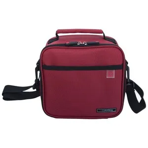Bolsa porta alimentos color rojo más 2 tapers herméticos, de 0,6 y 0,8l., Classic Lunch bag IRIS.