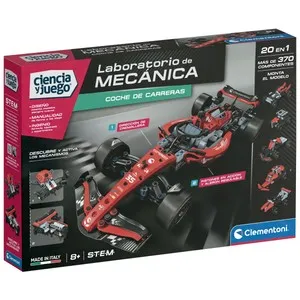 Laboratorio de Mecánica, Coche Fórmula 1 +8 Años, Ciencia y Juego CLEMENTONI