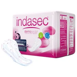INDASEC Compresas de incontinencia maxi noche para pérdidas de orina severas INDASEC Dermoseda 12 uds.