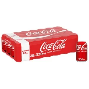 COCA COLA Refresco de Cola pack 28 latas x 330ml