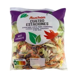 AUCHAN Ensalada maxi 4 estaciones bolsa de 450 g. Producto Alcampo