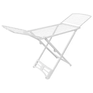 Tendedero resina ACTUEL con alas plegables, color blanco.