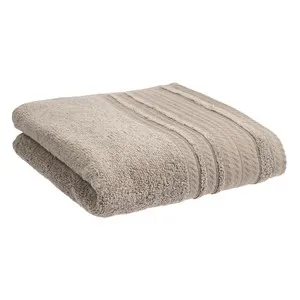 Toalla tocador de 450 gsm, 30 % algodón reciclado, color gris, ALCAMPO.
