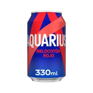 AQUARIUS Bebida de sabor a melocotón rojo 330 ml.