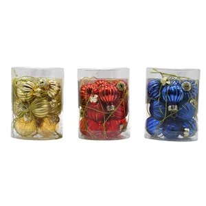 Set 12 Bolas de Cristal 2,5cm decoración para Árbol de Navidad modelos surtidos, SNC